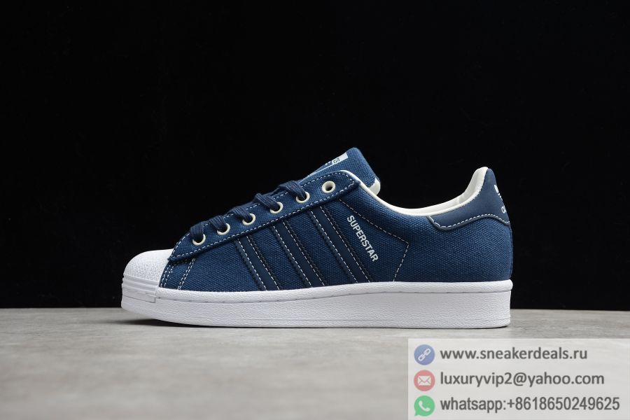 Adidas Superstar Canvas Navy Blue FW2652 Unisex Shoes